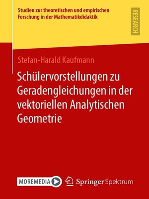 cover image of Schülervorstellungen zu Geradengleichungen in der vektoriellen Analytischen Geometrie